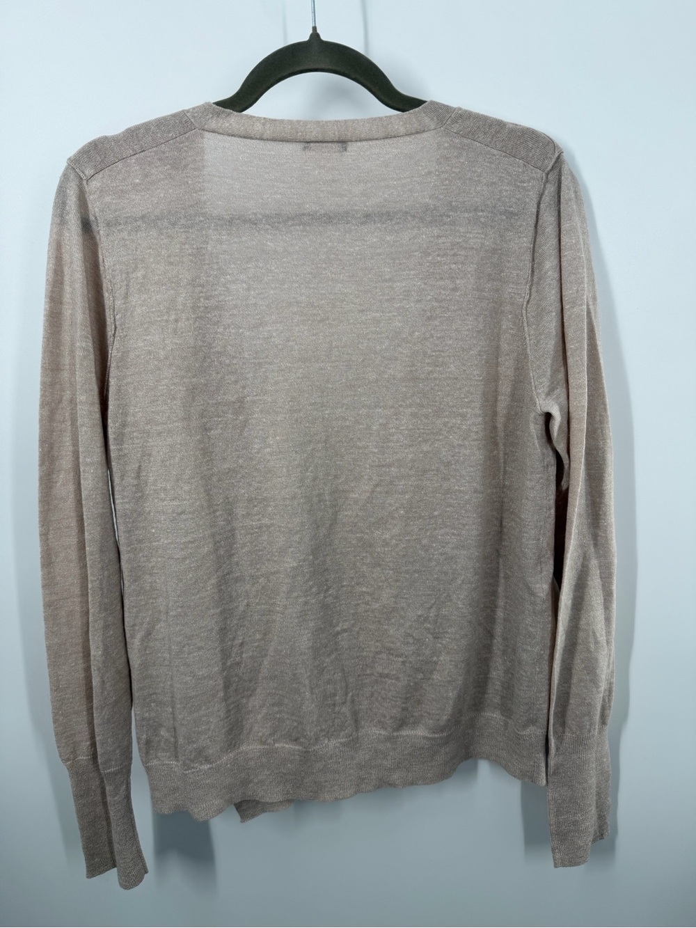 J. Crew Light Pink Merino Wool and Linen Blend Asymmetric Sweater - Picture 6 of 6